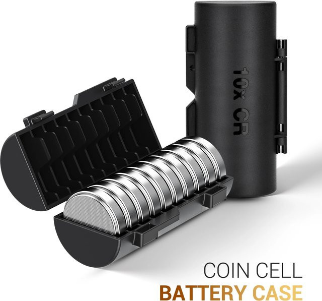 KIWIFOTOS Münzbatteriebehälter in Schwarz für CR2016, CR2025, CR2032, CR2320, CR2325, CR2330, CR2335 - Bild 1
