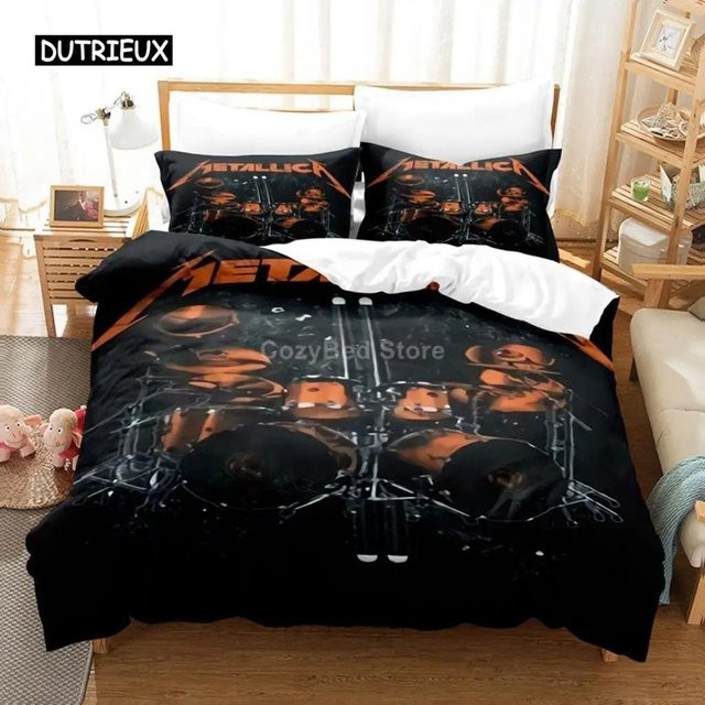 Bettwäsche-Set mit Musik- und Klavier-Motiv in Schwarz und Weiß, 2-teiliges Set aus Mikrofaser für Queen und King Size, Breite: 70 cm, Länge: 133 cm - Bild 1