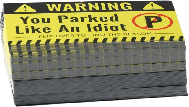 100 Stück Bad Parking Cards Lustige Parking Violation Cards in Weiß und Gelb aus Papier - Bild 1