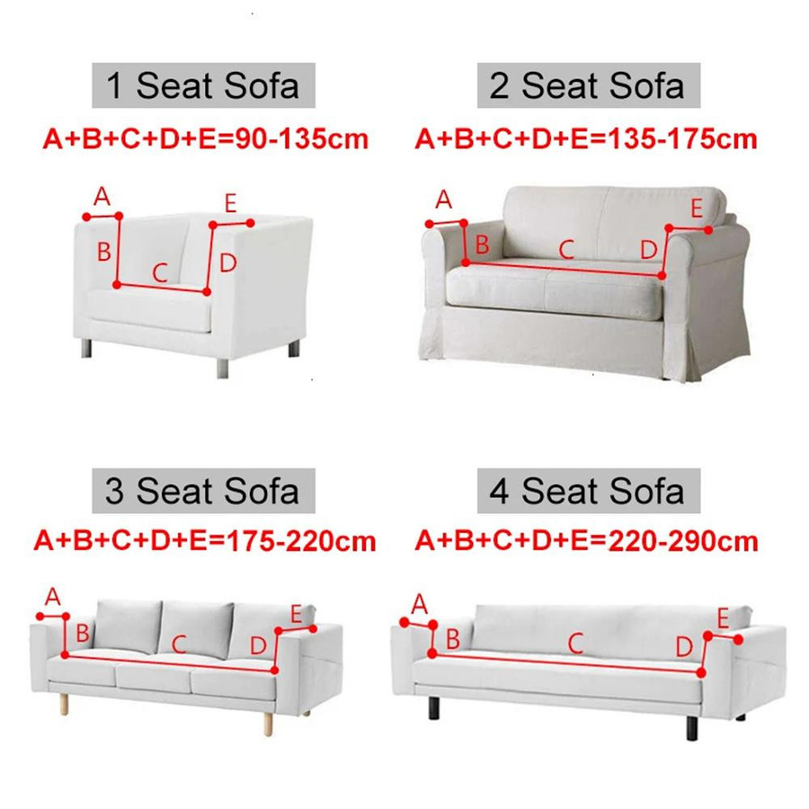 Yiran Furniture Elastisches 2-Sitzer Sofa mit Zebra-Muster, Erweiterbar, Multicolour, Breite: 145-185 cm - Bild 2