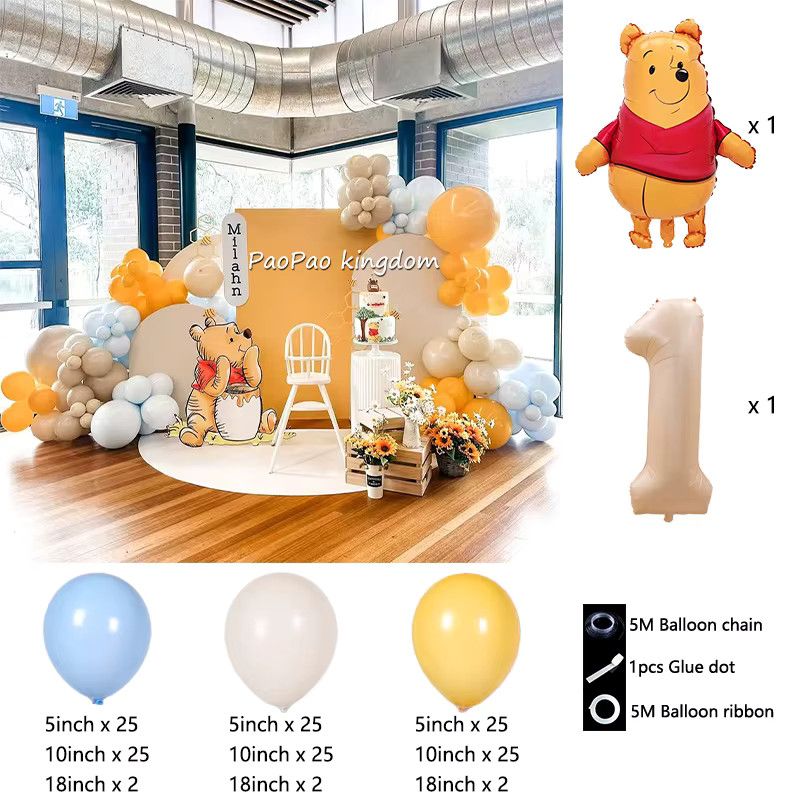Disney Winnie the Pooh Aluminium Ballon Girlande Bogen Kit für Babyparty und Geburtstag - Bild 2
