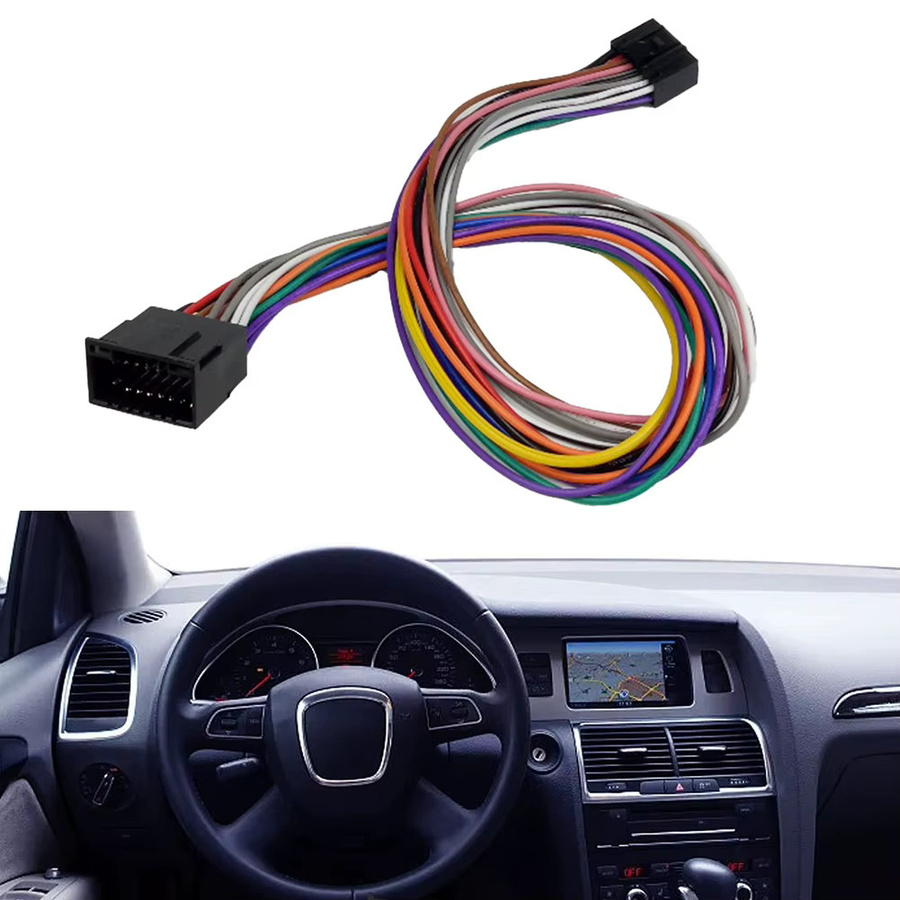 HP 16Pin Auto Stereo Radio ISO Kabelbaum Verlängerung für Android Player, Mehrfarbig, Länge: 40 cm - Bild 3