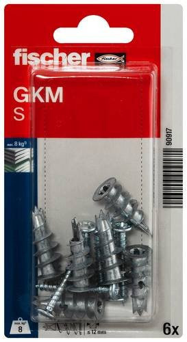 Fischer GKM Gipskartondübel aus Stahl in Silber, Durchmesser: 8 mm, Länge: 31 mm - Bild 3