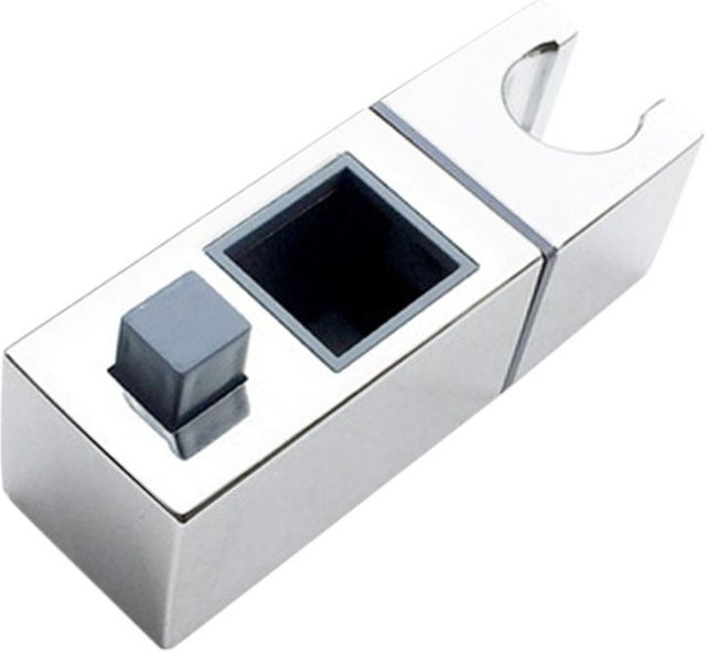 NByanxi Verstellbarer Duschkopfhalter aus Kunststoff in Silber, Vierkantrohr-Riser-Schienenhalterung für das Badezimmer, 25 x 25 mm - Bild 1
