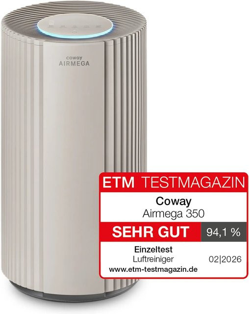 Coway Airmega 350 Luftreiniger in Beige mit HEPA-Filter, Aktivkohlefilter und App-Steuerung - Bild 1