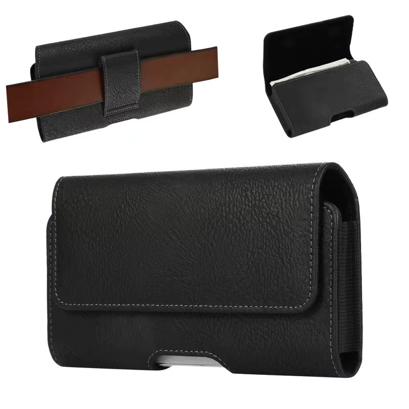FaLi Qisubao Universal Leder Handyhülle als Gürteltasche für iPhone, Samsung, Huawei und Xiaomi in Schwarz - Bild 3