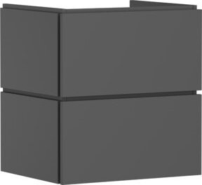 Hansgrohe Waschtischunterschrank Xilesa E in Schiefergrau Matt mit 2 Schränken und Soft-Close-Türen, B/T/H: 58 x 47 x 47 cm - Bild 1