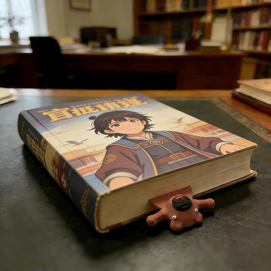 Braunes Capybara-Lesezeichen aus Kunststoff für Buchliebhaber, 1er-Set - Bild 2
