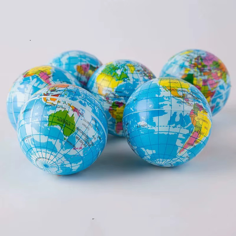 Meade Mini-Erde-Stressbälle, 12-teiliges Set, PU-Kugel, Fingerübung - Bild 2