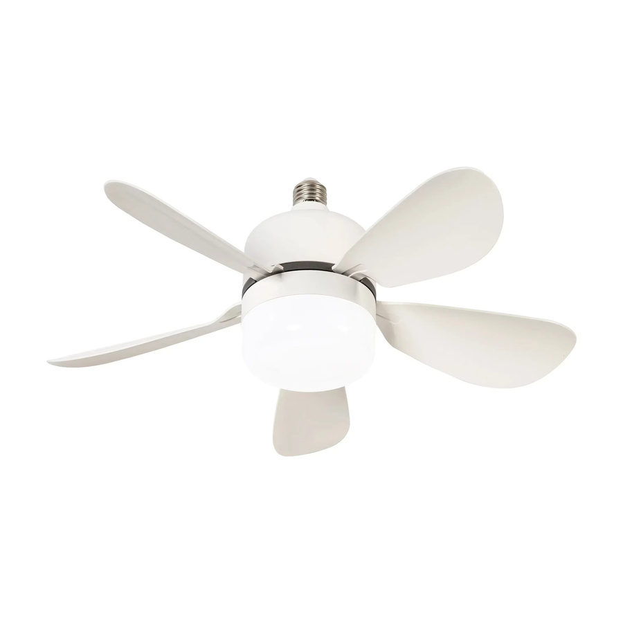 TLEDMP Deckenventilator mit Licht in Weiß, 5-flügelig, dimmbar mit Fernbedienung und E27-Fassung für Schlafzimmer und Esszimmer - Bild 4