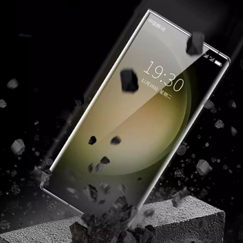 2 Stück Keramik-Displayschutzfolie für Samsung Galaxy S23 S24 S22 S21 S20 S10 Note 20 Ultra 10 Plus, Vollkleber, transparent, gebogen - Bild 2
