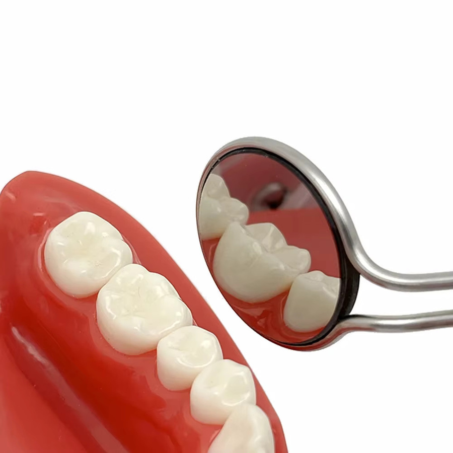 DENTOSEE Dental-Mundspiegel, silber, doppelseitig, mit ergonomischem Griff - Bild 3