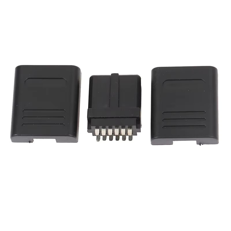 JCD 2er-Set 12Pin Multi Out Port Stecker für NGC SNES N64 SFC als AV Reparatur Interface in Schwarz - Bild 2