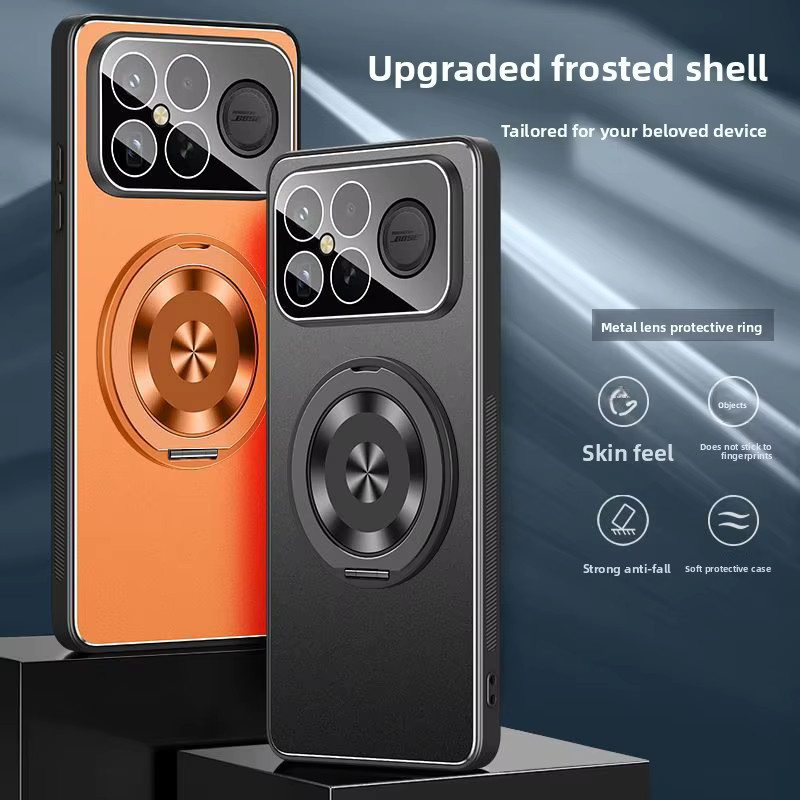 AG Slim Holder Case aus mattiertem Aluminium für Xiaomi Poco F8 Ultra und F7 Pro in Grau mit stoßfester Schutzhülle und Kamera-Vollschutz - Bild 2