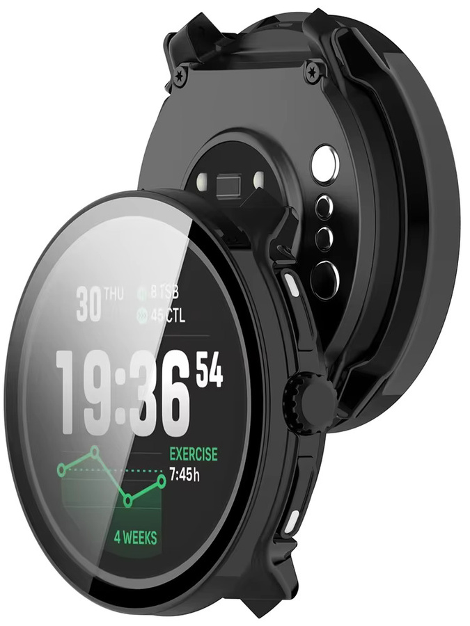 Schutzhülle für Suunto Race 2, Gehärtetes Glas, PC-Gehäuse, Schwarz - Bild 4