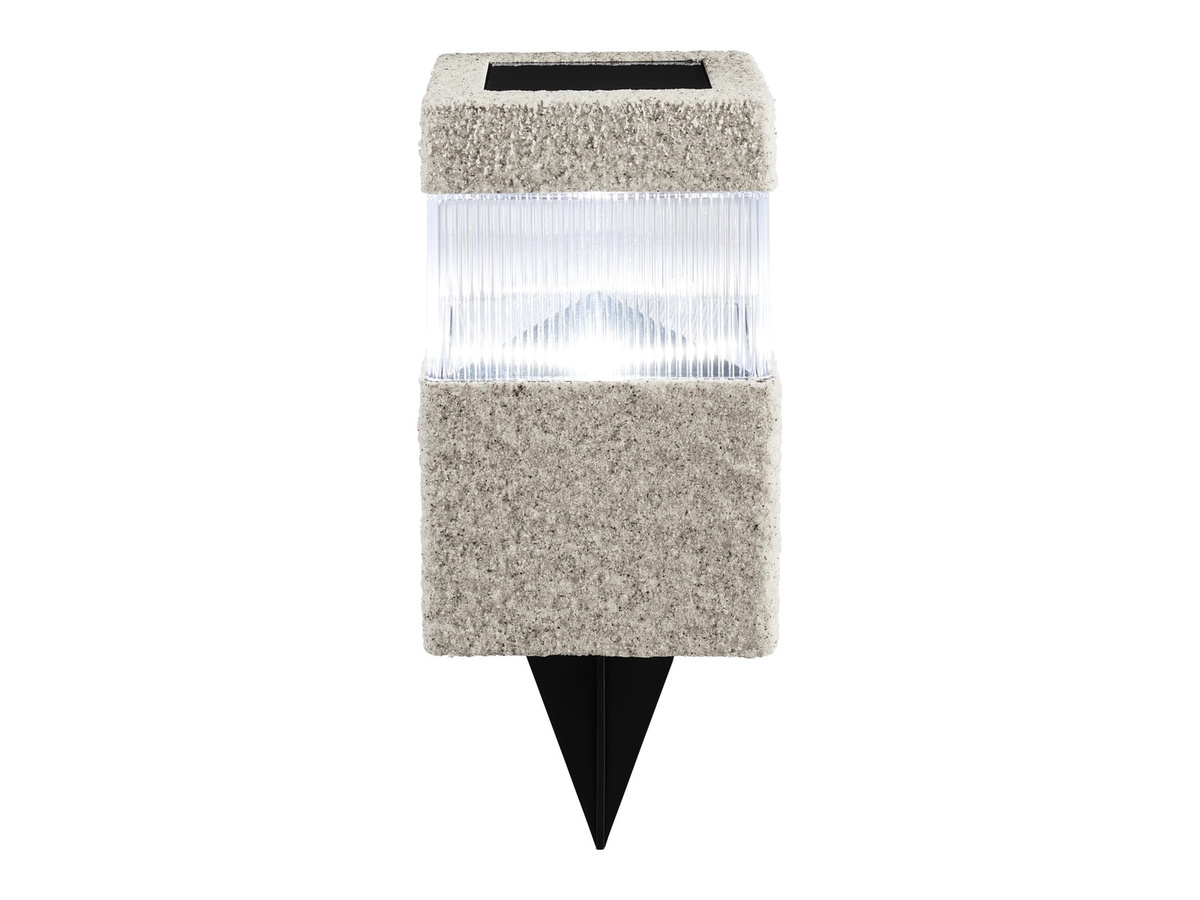 LIVARNO LED-Solarleuchte rechteckig in Beige für Garten, Terrasse und Balkon - Bild 2