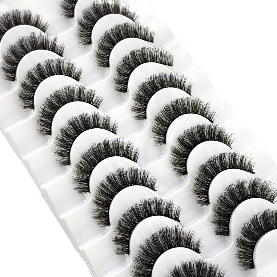 Ams Falsche Wimpern, 10 Paar, 3D Nerz Wimpern, Natürlich - Bild 4