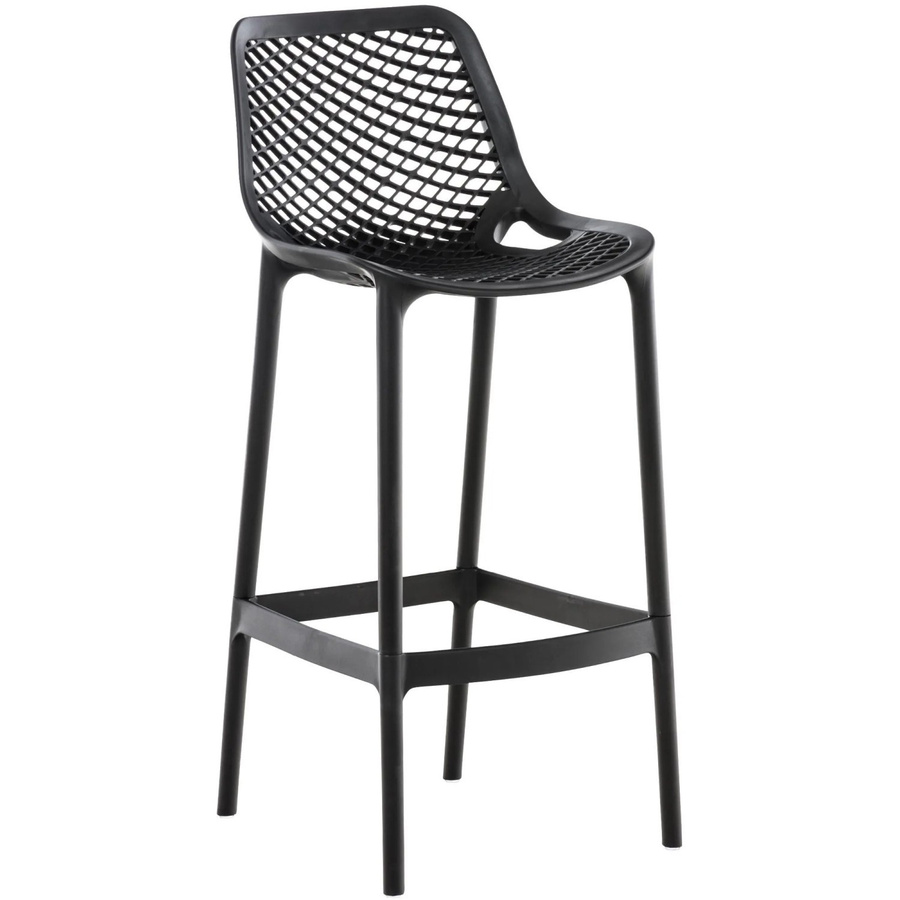 CLP Outdoor Barhocker Air Schwarz modern aus Kunststoff für Garten, Balkon und Terrasse, Höhe: 105 cm, Breite: 45 cm - Bild 2