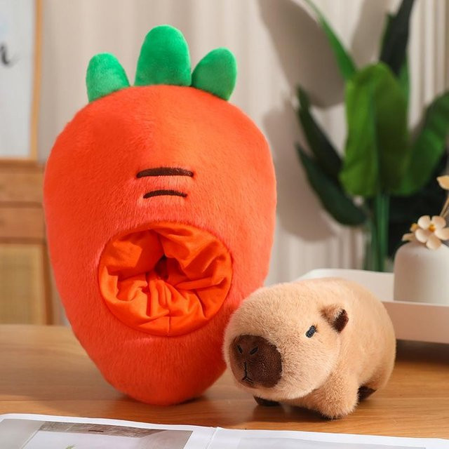 Yiran toy Kreative Frucht Capybara Plüschtier Kissen, 35/45cm - Bild 1