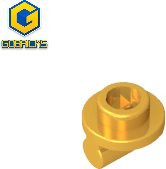 Gobricks GDS-2045 Platte rund 1 x 1, Zubehör, Gelb - Bild 1