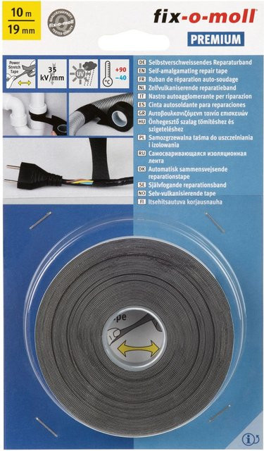 Fix-o-moll Power-Stretch-Band Schwarz, Länge: 10 m, Breite: 19 mm - Bild 1