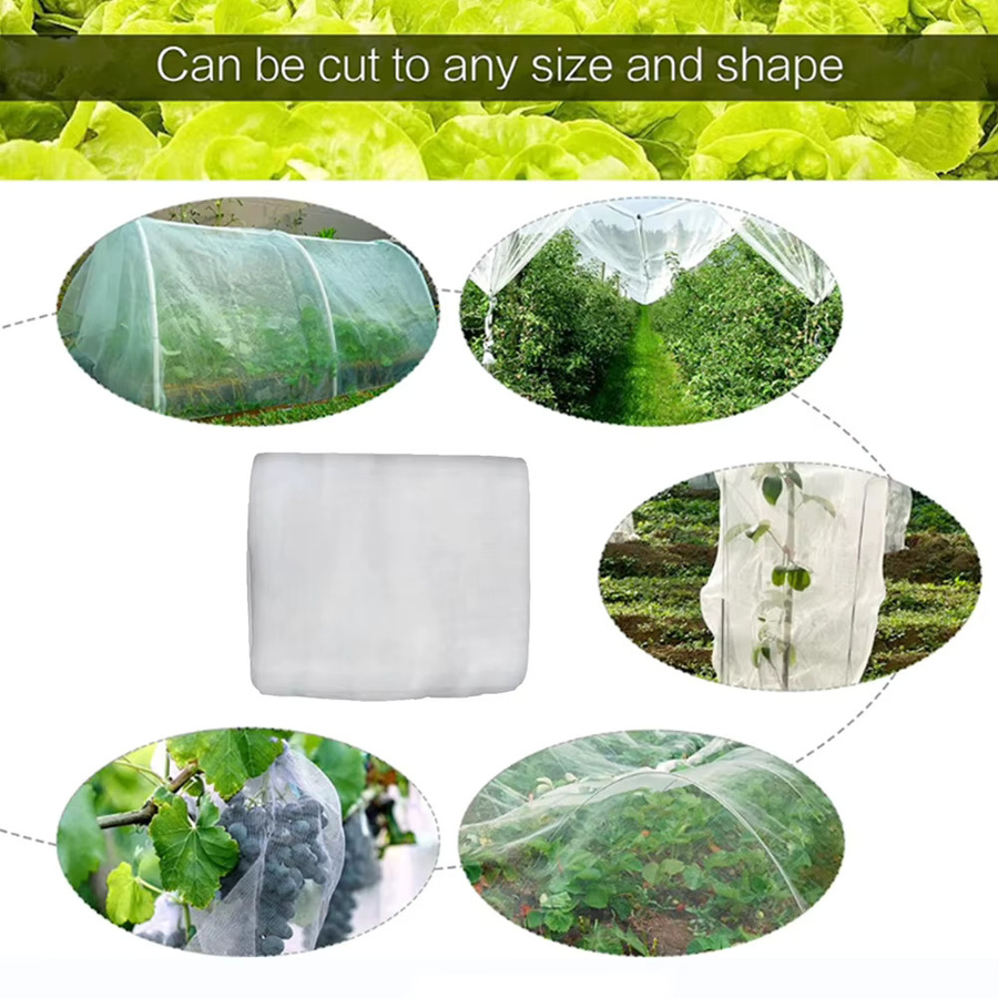 2er-Pack weißes Mesh-Netz als Insekten- und Vogelschutz für Gemüse, Obstbäume und Pflanzen, 2 Stück mit 2,44 m x 9,75 m - Bild 2