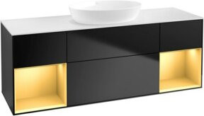V&B Waschtischunterschrank Finion in Blau, Breite: 160 cm, Tiefe: 50,1 cm, lackiert - Bild 1