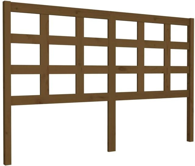 vidaXL Kopfteil aus Massivholz Kiefer in Honigbraun mit rustikaler Optik, B/T/H: 156 x 4 x 100 cm - Bild 1