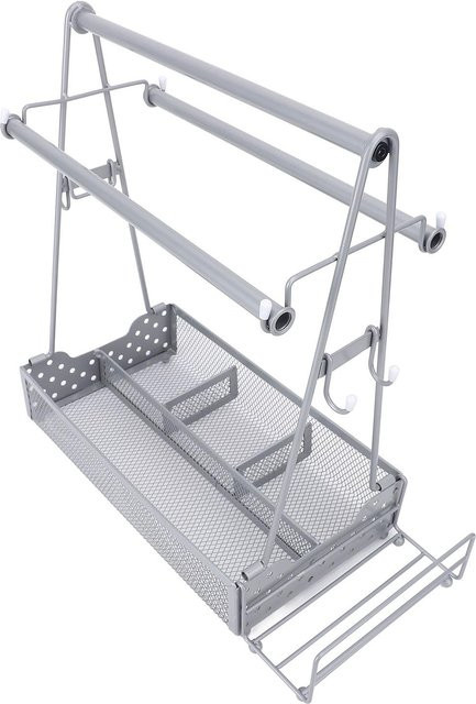 Koogeelife BBQ Gewürzhalter aus Metall mit Papierrollenhalter in Grau - Bild 1