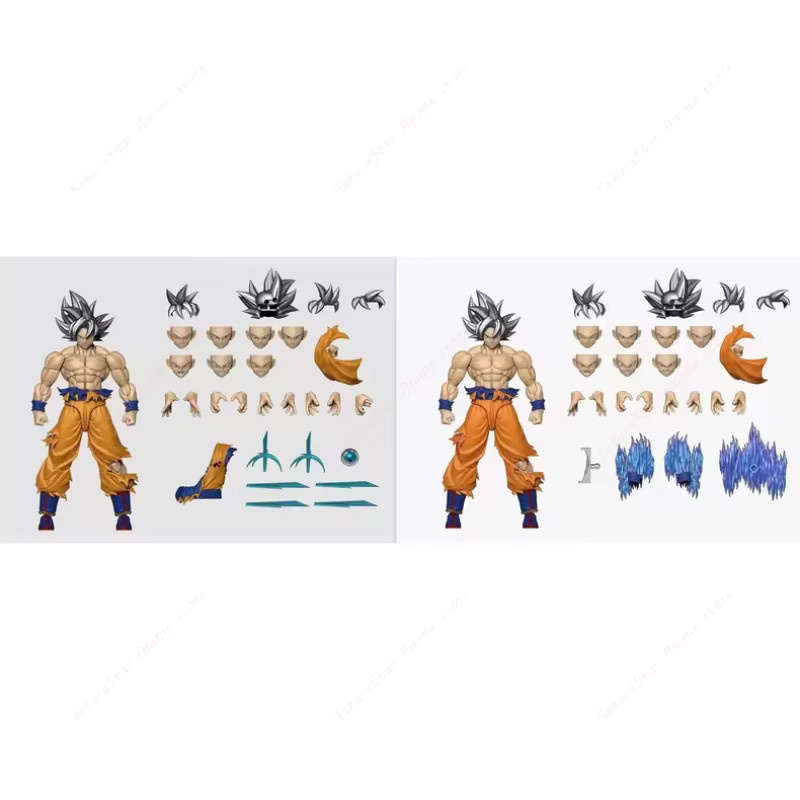 RE&DKO Studio + D Dragon Ball Z Son Goku Ultra Instinct Illusion Perceiver Super Saiyan Actionfigur, Einzelfigur - Bild 2