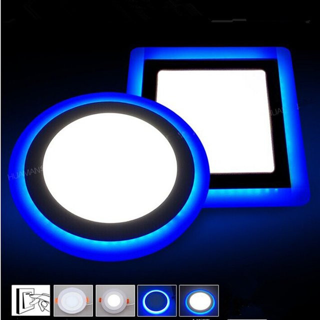CYLRDXK LED-Deckeneinbauleuchte RGBW Panel-Downlight in Blau und Weiß für moderne Heimdekoration - Bild 1