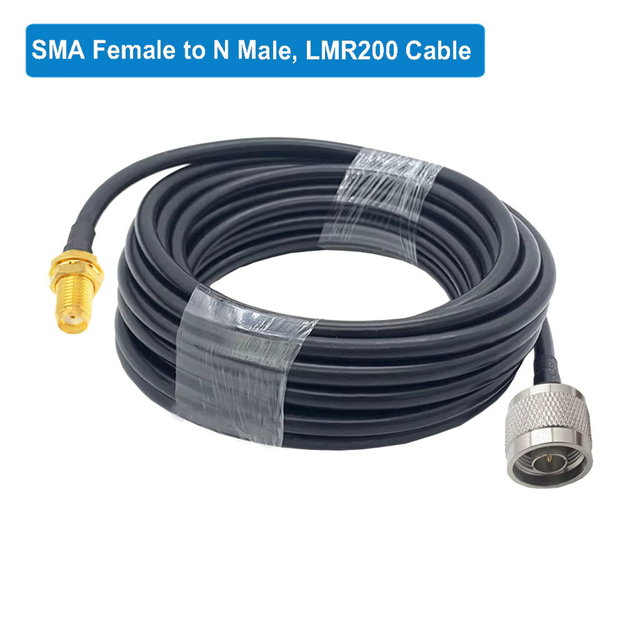 BEVOTOP RF-Verlängerungsbrücke LMR200 Schott-Koaxkabel mit SMA-Stecker auf N-Buchse in Schwarz für 4G LTE Wireless Router und Mobilfunkradio - Bild 2