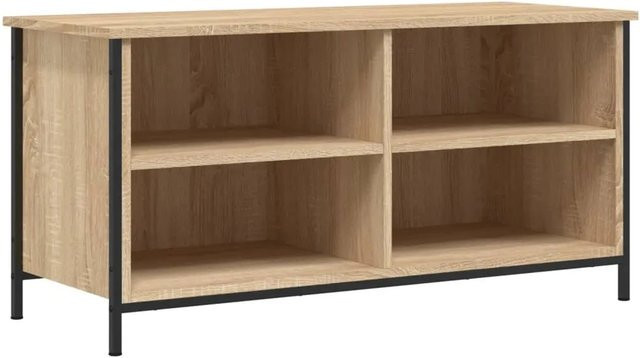 vidaXL TV-Schrank in Braun mit Medienfächern im Industriestil, B/T/H: 100 x 40 x 50 cm - Bild 1