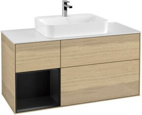 V&B Waschtischunterschrank Finion mit Wandbeleuchtung, Farbe: Lackiert, Breite: 120 cm - Bild 1