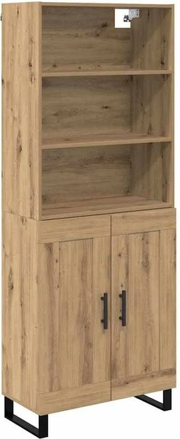 vidaXL Highboard Artisan-Eiche in Braun, B/T/H: 69,5 x 34 x 180 cm - Bild 1