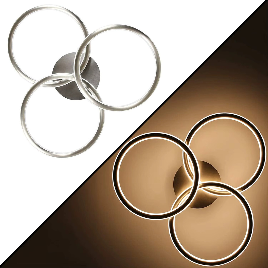 Nettlife LED Deckenleuchte in modernem Ringdesign, Weiß, 41 W, Warmweiß 3000 K, aus Aluminium und Metall - Bild 6