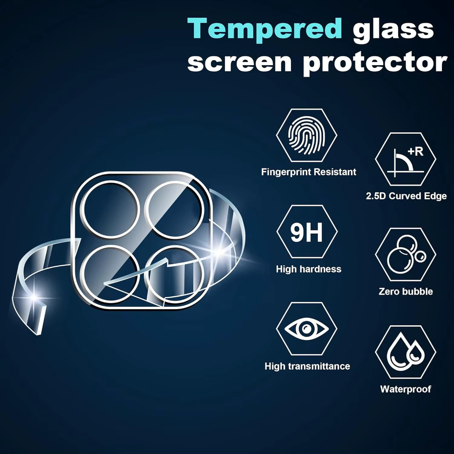 Xiaomi Kameraobjektivschutz aus gehärtetem Glas für Xiaomi 17T Pro und Mi 15T, transparent - Bild 2