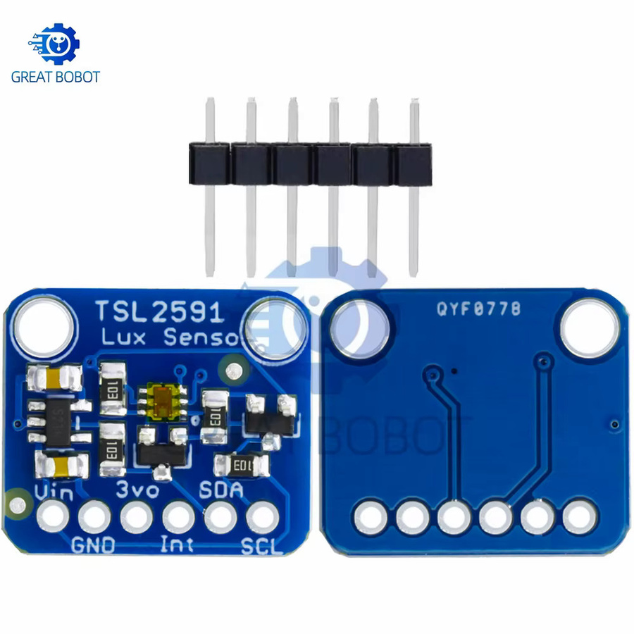 TSL2591 IIC I2C Lichtsensor Breakout Modul mit hoher Dynamik, Digitaler Lichtsensor TSL25911FN für 3,3 V und 5 V, Blau - Bild 5