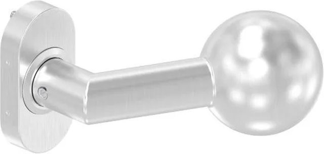 FeNau Türdrücker gekröpft aus Edelstahl in Silber gebürstet mit Kugel Ø 50 mm - Bild 1