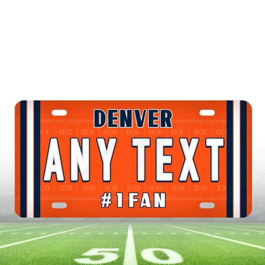 Hello Young Denver Broncos Dekorationsschild aus Metall in Weiß und Orange - Bild 3