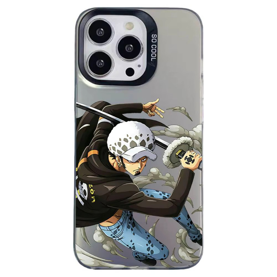 T-Trafalgar D. Water L-Law Handyhülle für iPhone 11 bis iPhone 17 Pro Max Plus, stoßfeste Rückseite, Silber - Bild 7