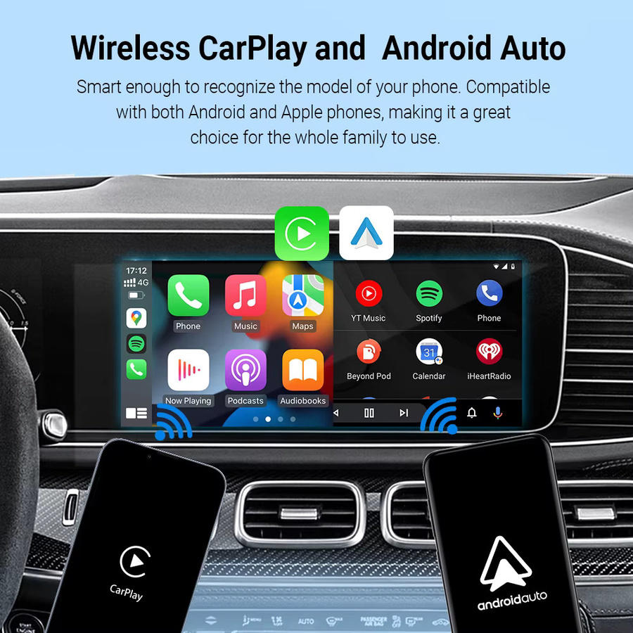 Ottocast Play2Video Pro Wireless CarPlay und Android Auto TV Box für Netflix und Spotify in Schwarz - Bild 2