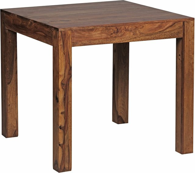 KADIMA DESIGN Esstisch NAKO aus Massivholz Sheesham, quadratisch, braun, B/T/H: 80 x 80 x 76 cm - Bild 1