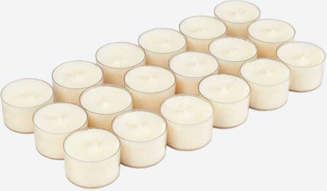 Diana Candles Teelichter Clear-Cup, 18er-Pack, weiß, transparent - Bild 1