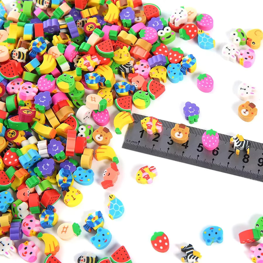 XJM Mini-Radiergummis mit Cartoon-Motiv in Multicolour für Schule und Büro - Bild 4