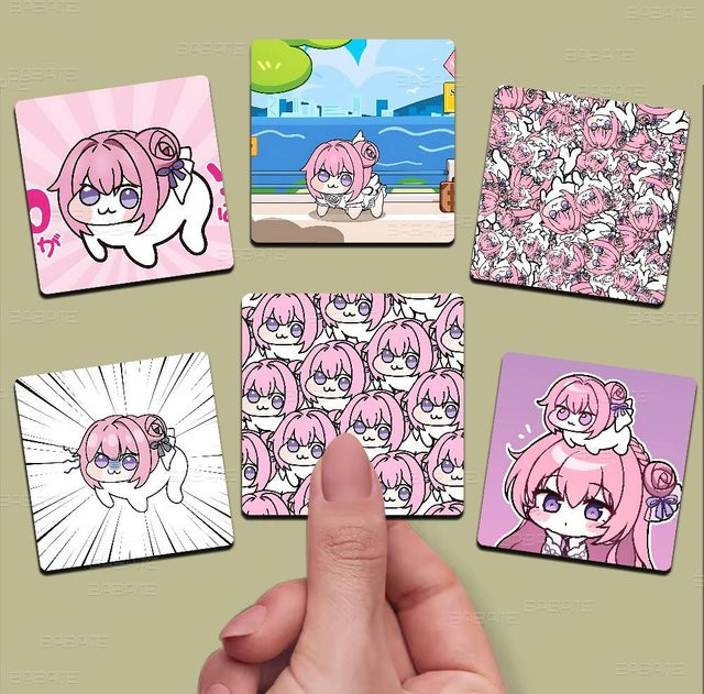 D-Dorothy DORO Cartoon Personalisierte Magnete für den Kühlschrank, Klassische Gemälde-Design, Mehrfarbig, 6,0 cm x 6,0 cm - Bild 1