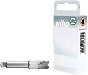 Wiha Bit Set Standard 3-teilig 1/4 Zoll mit Sechskant-Kugelkopf in silberner Farbe und Kunststoffbox - Bild 1