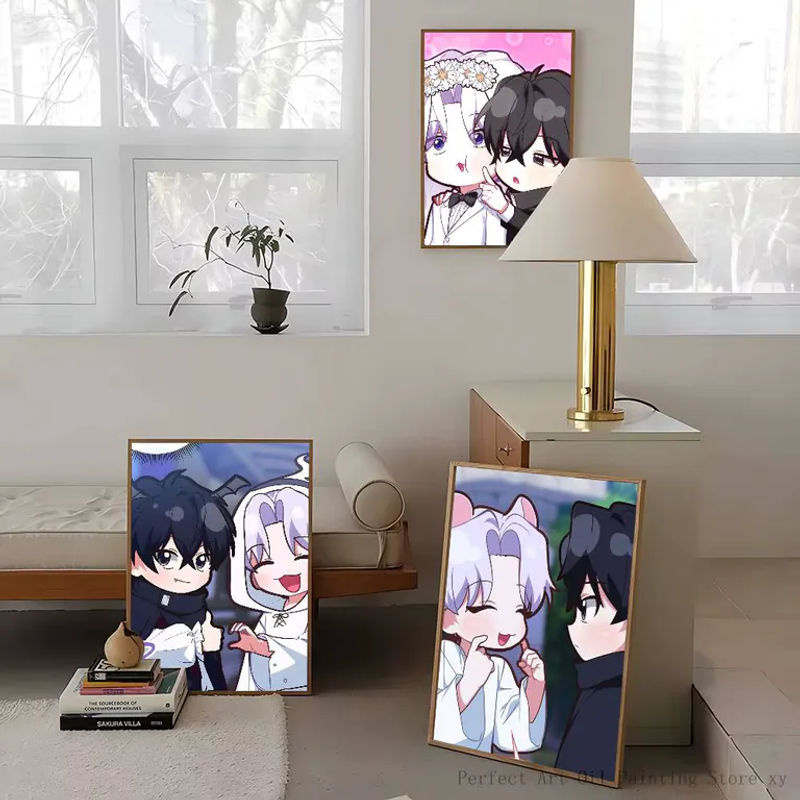 Moetch Anime BLV-Virtual Strangers Poster Aufkleber, wasserfester Wandkunstdruck für Wohnzimmer und Schlafzimmer, mehrfarbig - Bild 4