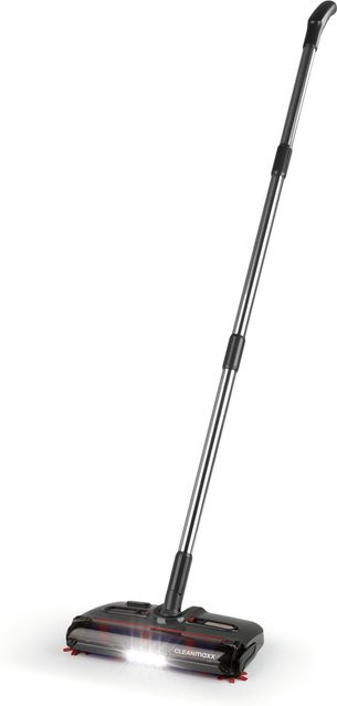 CLEANmaxx Akku-Besen in Grau mit LED-Scheinwerfer und Anti-Tangle-Rolle - Bild 1