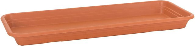 Florus Universal Pflanzkasten-Untersetzer aus Kunststoff in Terrakotta, Breite: 40 cm - Bild 1
